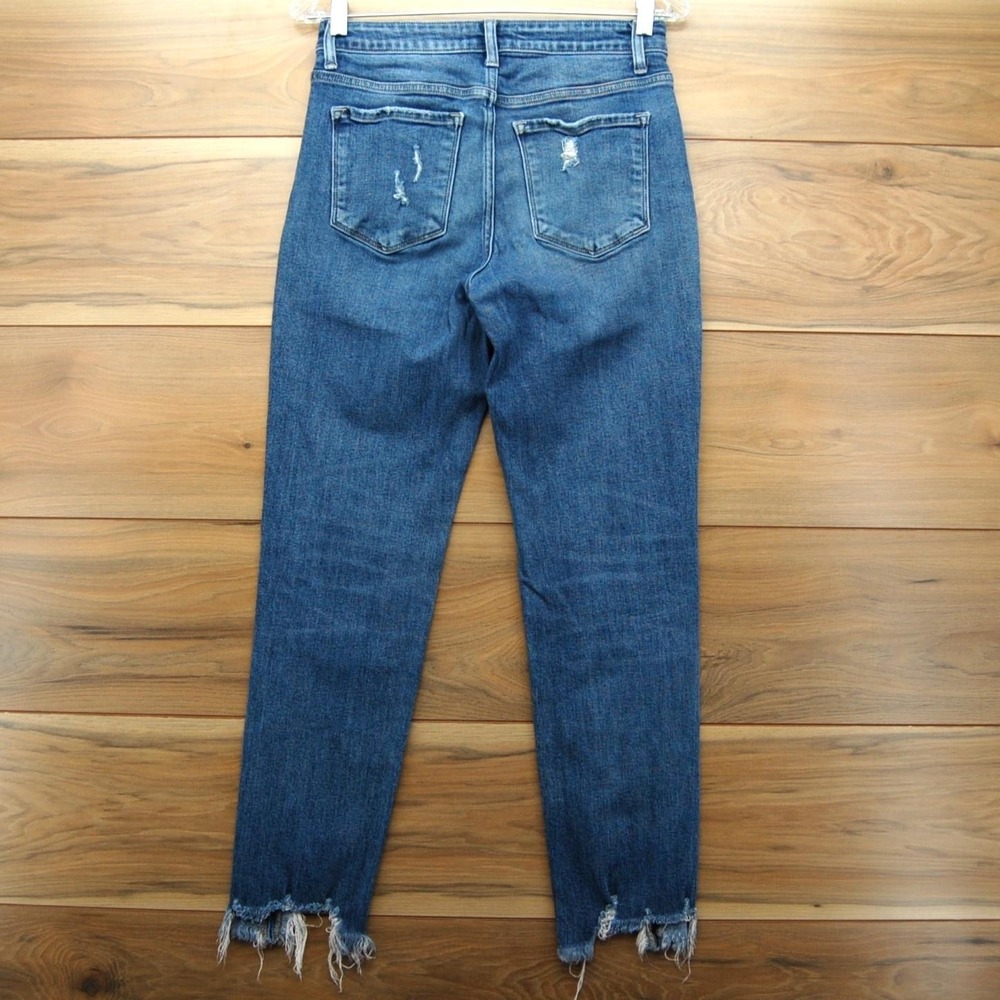 Flying Monkey Jeans‎ Womens 26 Blue High Rise Distressed Raw Hem Ankle F4068 - Picture 6 of 15